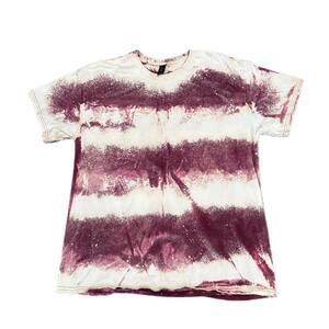 Striped Shirt Xl Art Dye Red